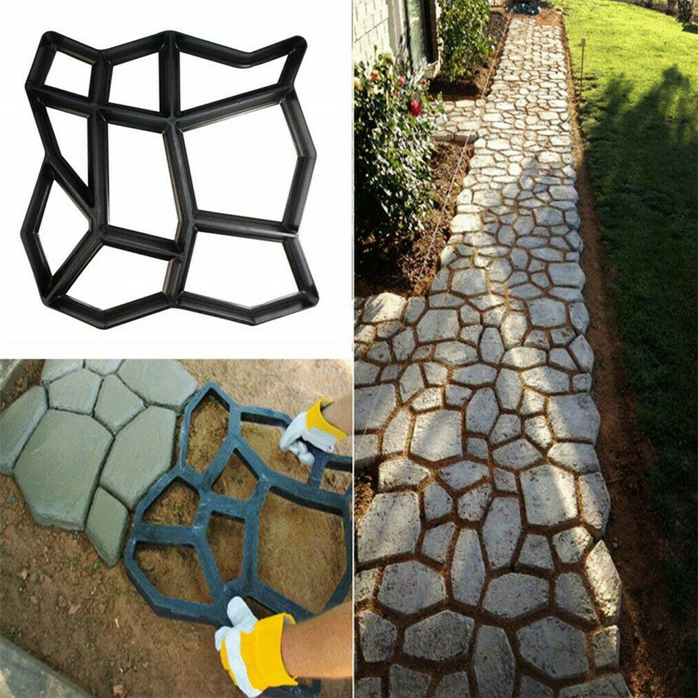 CONCRETE PAVING MOULD SLAB Concrete Stone Path Walk Maker Reusable Mould 